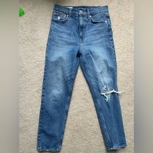 GAP Blue Distressed Boyfriend Jeans (short)